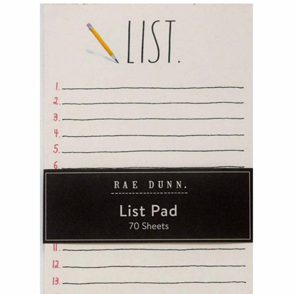 Rae Dunn Notepad -List Pad